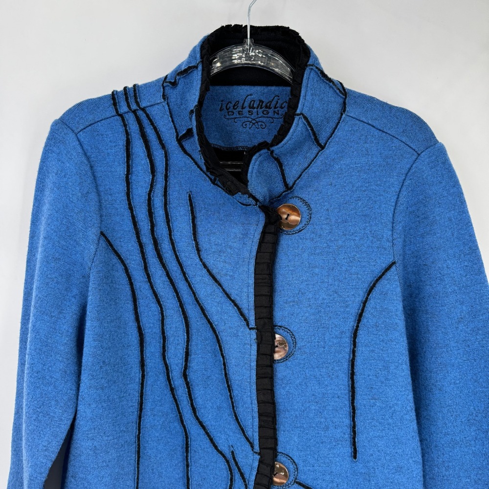 Icelandic Design Button Front Sweater Jacket Wome… - image 2